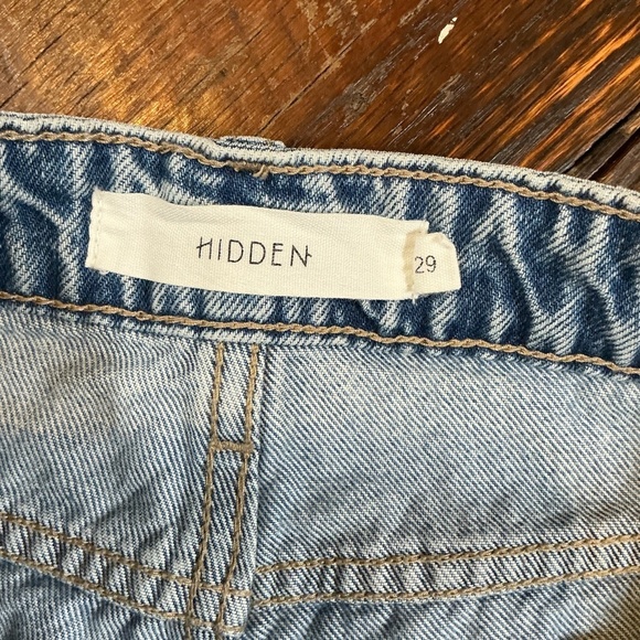 HIDDEN Jeans High Rise Distressed Straight Women’s Size 29 Light Wash Button Fly - Picture 10 of 12